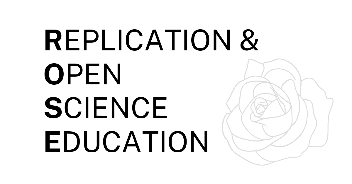 Replication & Open Science Education