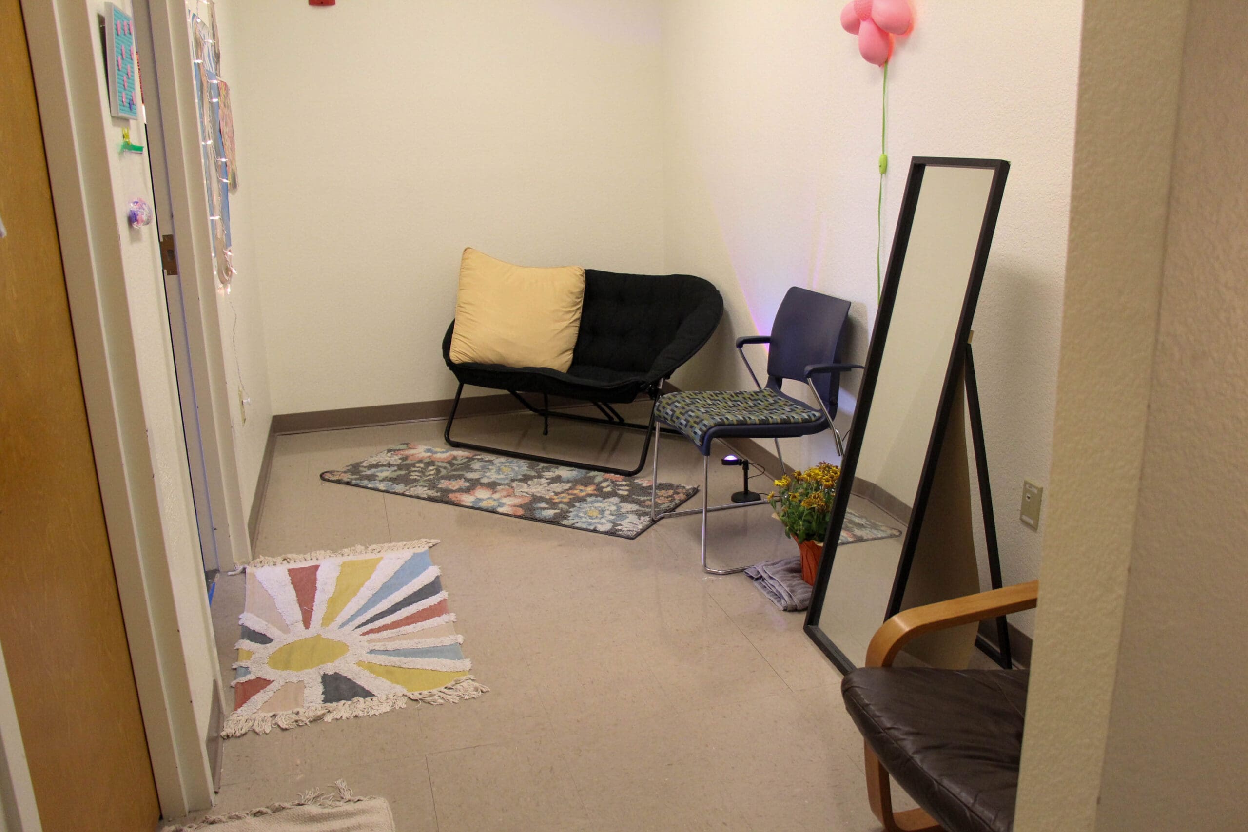 Wylie Hall suite bedroom with personal decorations