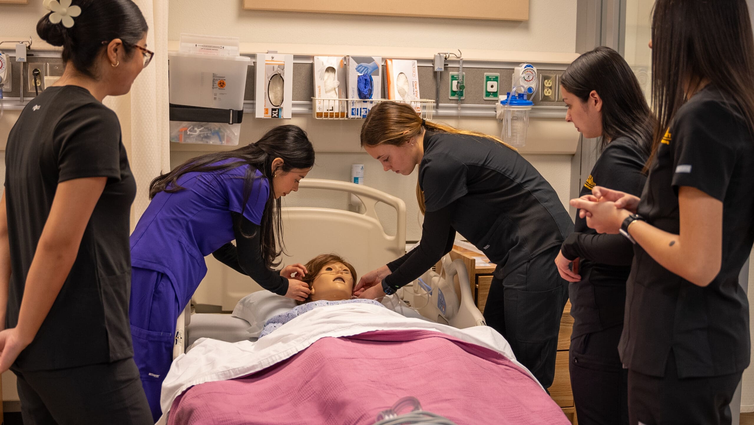 Students are performing clinical trails