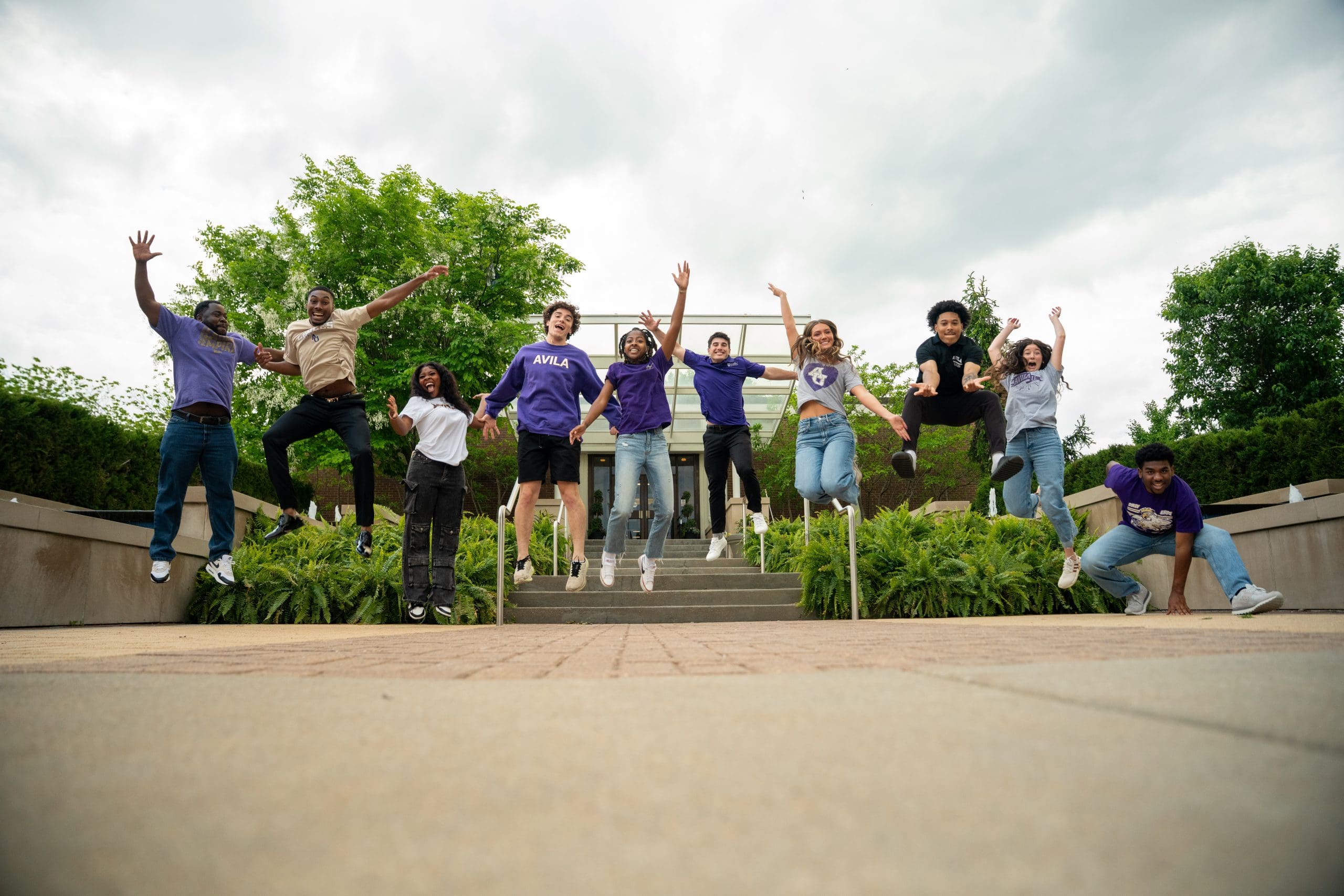 AVILA ambassadors infront of blasco hall