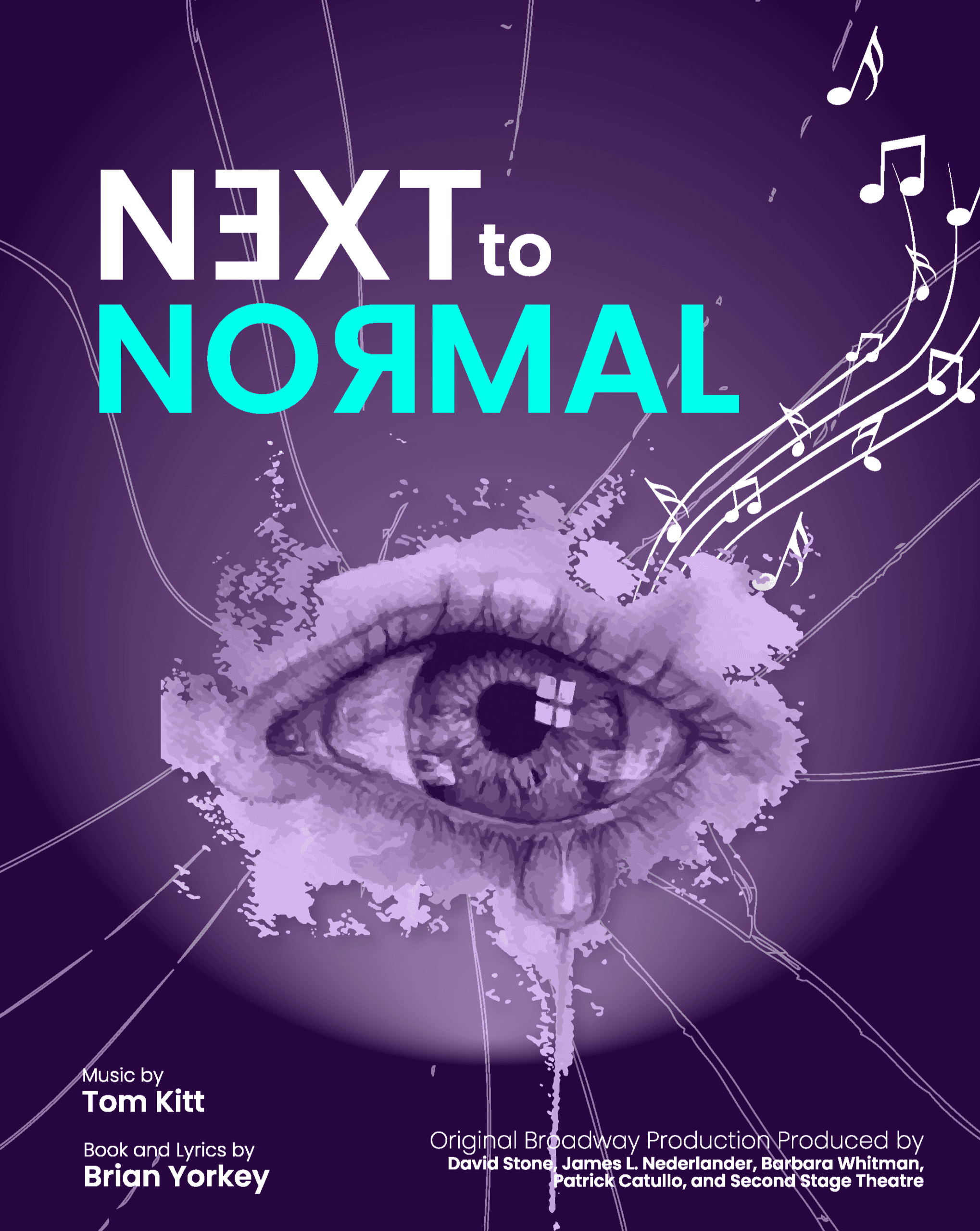 Next to Normal, music by Tom Kitt, book and lyrics by Brian Yorkey — Avila University Theatre production poster. April 15–18, Frantze Family Black Box Theatre